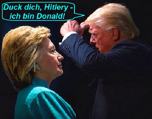 Ausgekrebst-Donald-holt-beidhaendig-zum-Schlag-gegen-Hitlery-aus