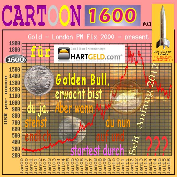 SilberRakete Cartoon1600-GOLDPreis-2000bis2016-SILBER-Buffalo-GoldenBull-erwacht-starten