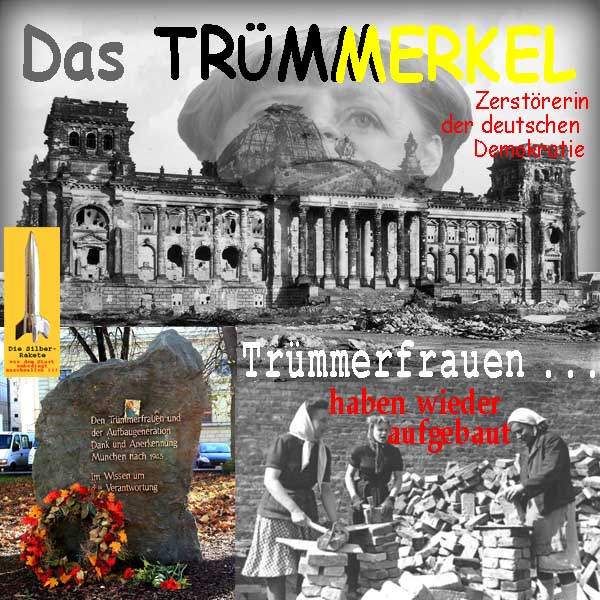 SilberRakete Das-Truemmerkel-Merkel-Truemmer-Reichstag-Truemmerfrauen-Denkmal