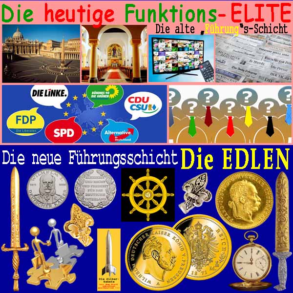 SilberRakete Fuehrungsschicht Alt FunktionsELITE Kirche Medien Partei Neu EDLE Steuerrad GOLD SILBER Kaiser Schwert