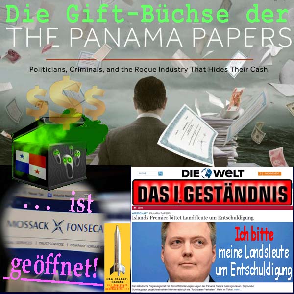 SilberRakete Giftbuechse-Pandora-PanamaPapers-MossackFonseca-Premier-Island-Gestaendnis