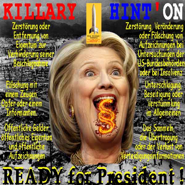 SilberRakete HClinton-Killary-HintOn-Hiroshima-Feuer-Paragraph-Straftaten-Ready-for-President