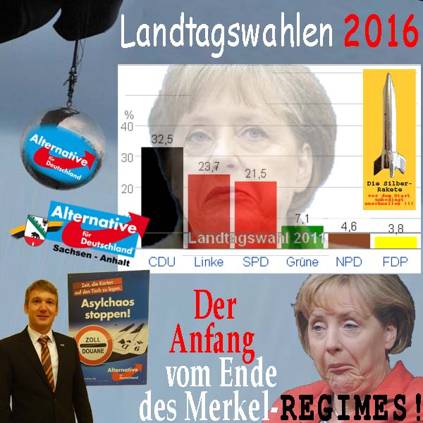 SilberRakete Landtagswahl2016-SachsenAnhalt-AfD-Poggenburg-Anfang-Ende-Merkel-Regime