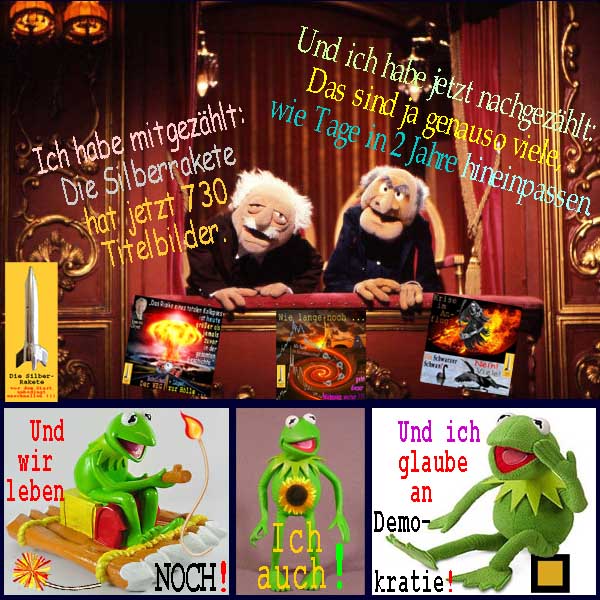 SilberRakete Muppetshow-WaldorfStadler-730Titelbilder-Tage2Jahre-Kermit-Leben-noch-Demokratie