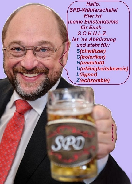 Ausgekrebst Einstandsinfo vom SPD Flopp MS an die bloekenden SPD Waehlerschafe