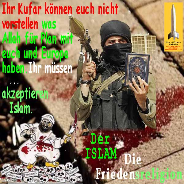 SilberRakete Kufar koennen nicht vorstellen was Allah fuer Plan Europa Akzeptieren Islam Die Friedensreligion