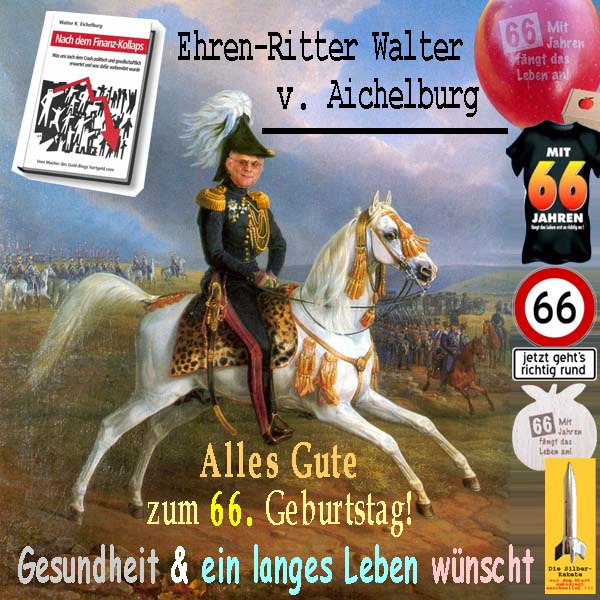 SilberRakete Ehrenritter Weisses Pferd Buch Walter von Aichelburg 66Geburtstag Apfel Schild Wuensche