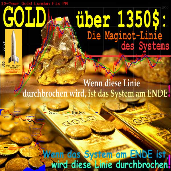 SilberRakete GOLD 1350Dollar Die MaginotLinie des Systems Wenn durchbrochen System am Ende