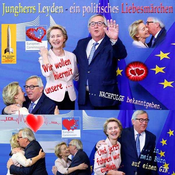 SilberRakete Jungherrs Leyden Politisches Liebesmaerchen EU Bruessel vdLeyen Juncker Gin