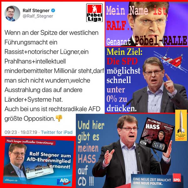 SilberRakete RalfStegner PoebelRalle Zitat Twitter Ziel SPD unter 0Prozent Hass auf CD RaLV